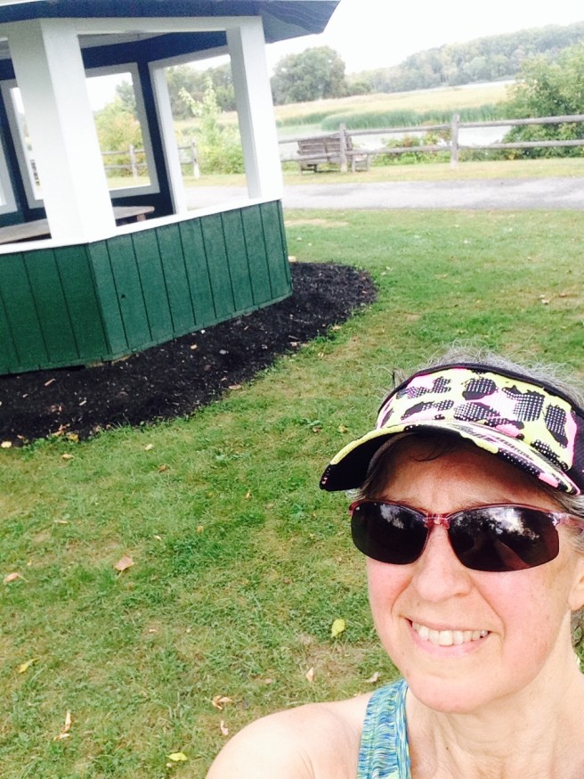 Running in a tank top in Fall